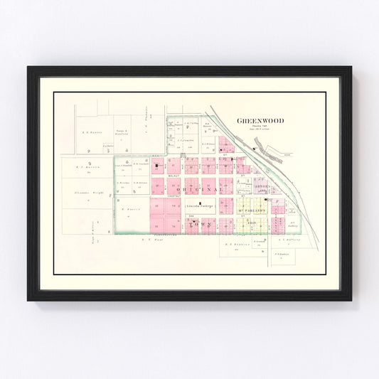 Vintage Map of Greenwood, Missouri 1904