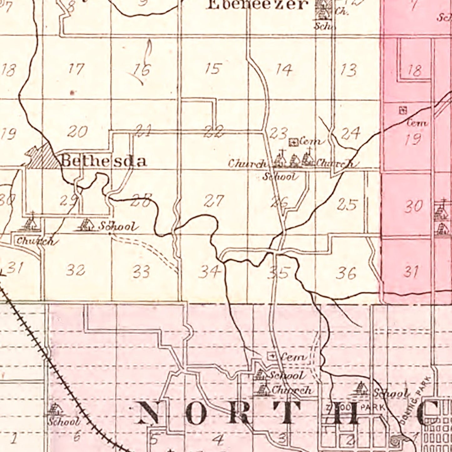 Vintage Map of Greene County, Missouri 1904