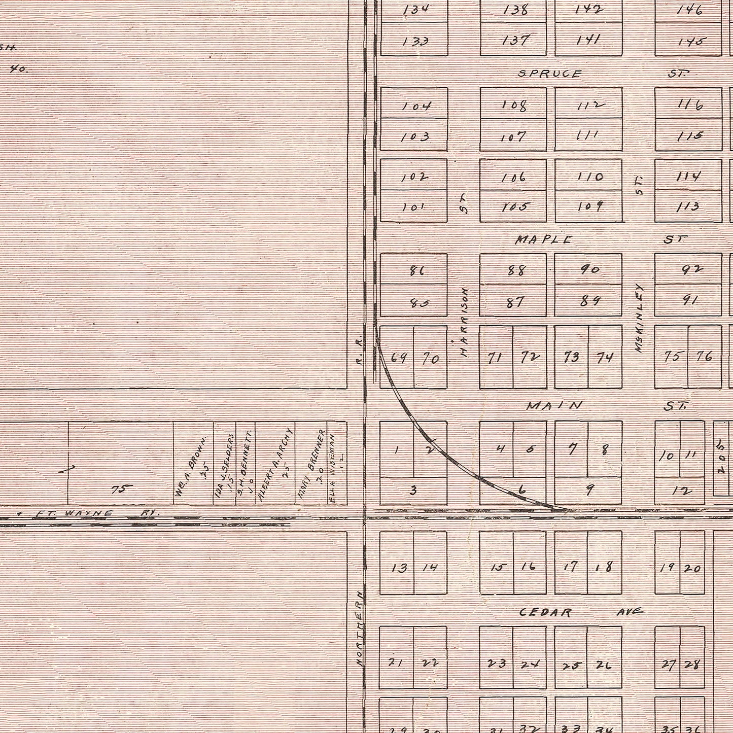Vintage Map of Haviland, Ohio 1905