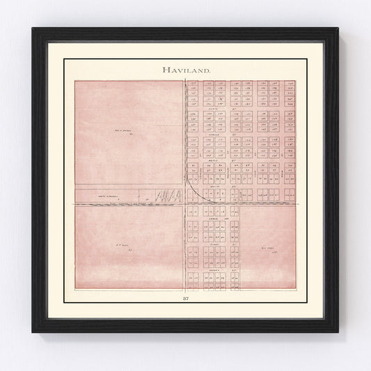 Vintage Map of Haviland, Ohio 1905