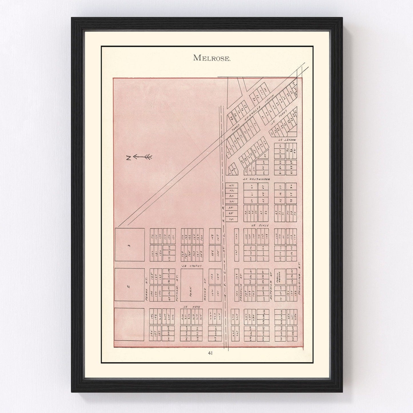 Vintage Map of Melrose, Ohio 1905