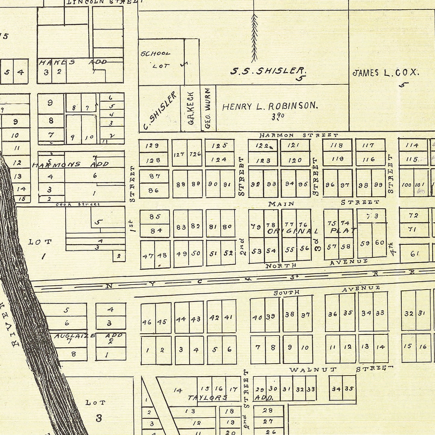Vintage Map of Oakwood, Ohio 1905