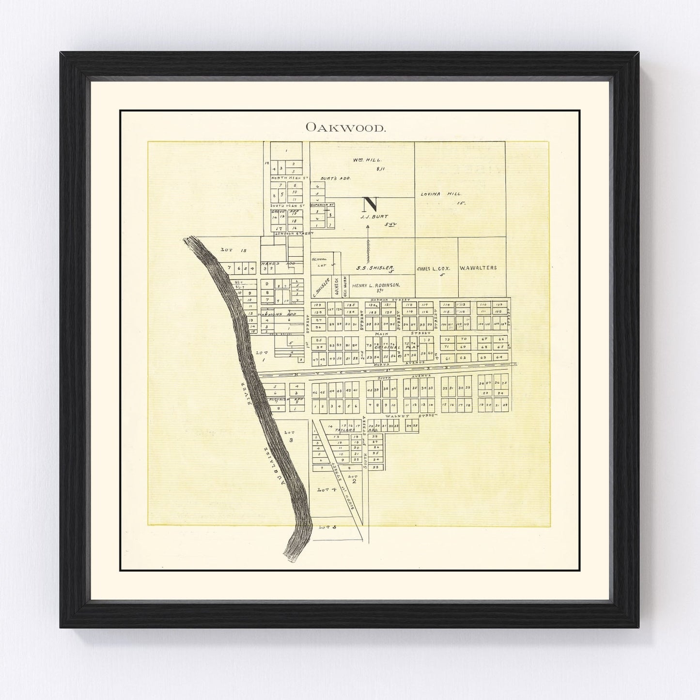 Vintage Map of Oakwood, Ohio 1905