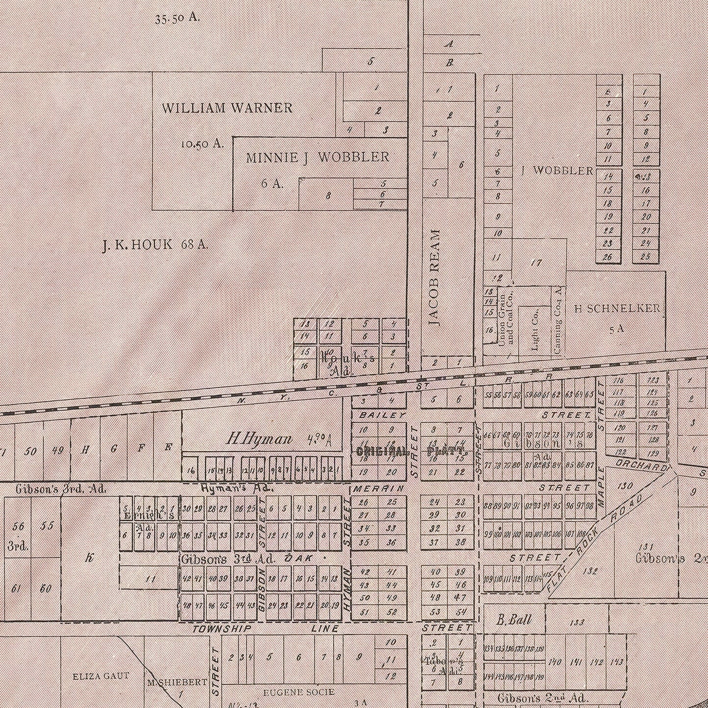 Vintage Map of Payne, Ohio 1905