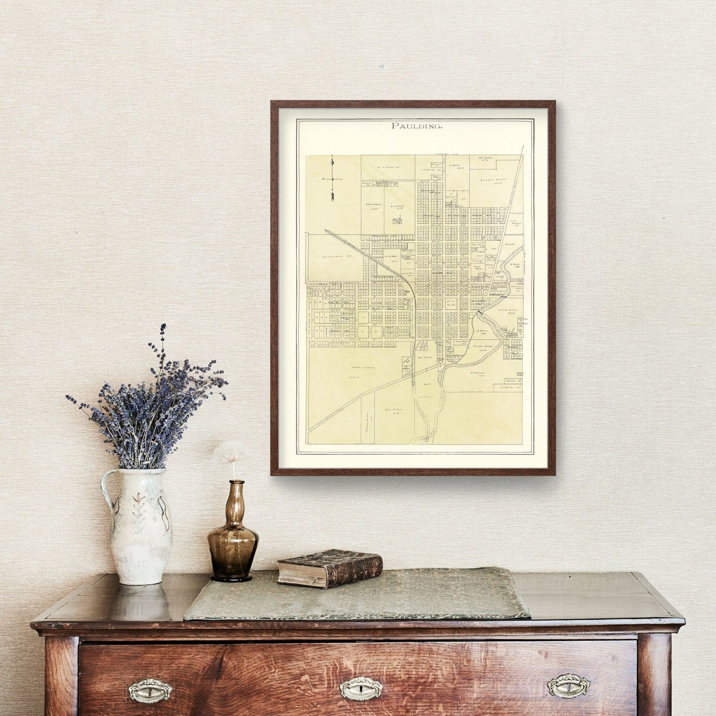 Vintage Map of Paulding, Ohio 1905