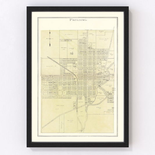 Vintage Map of Paulding, Ohio 1905