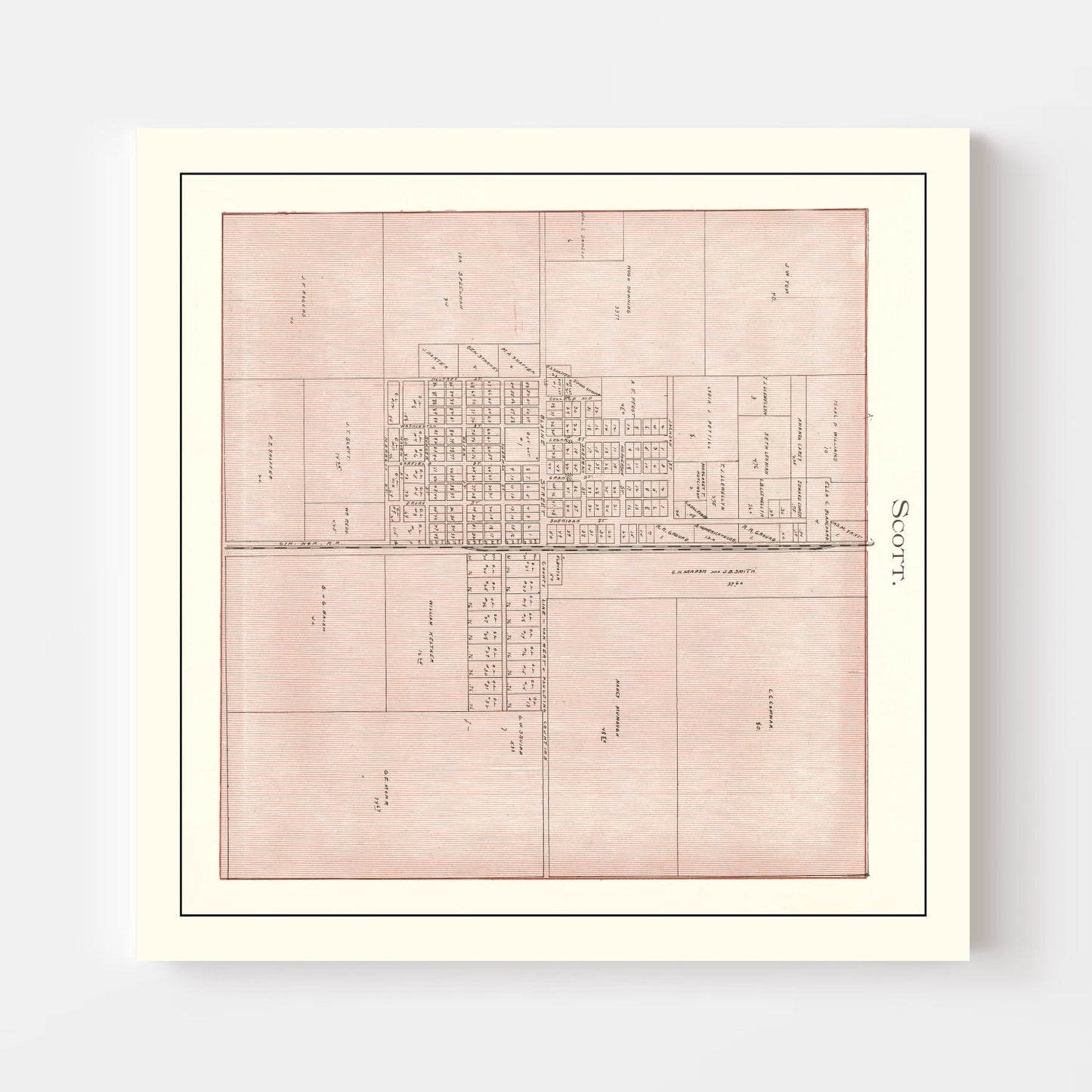 Vintage Map of Scott, Ohio 1905