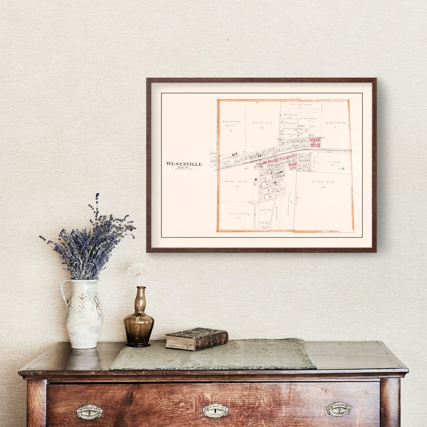 Vintage Map of Wentzville, Missouri 1905