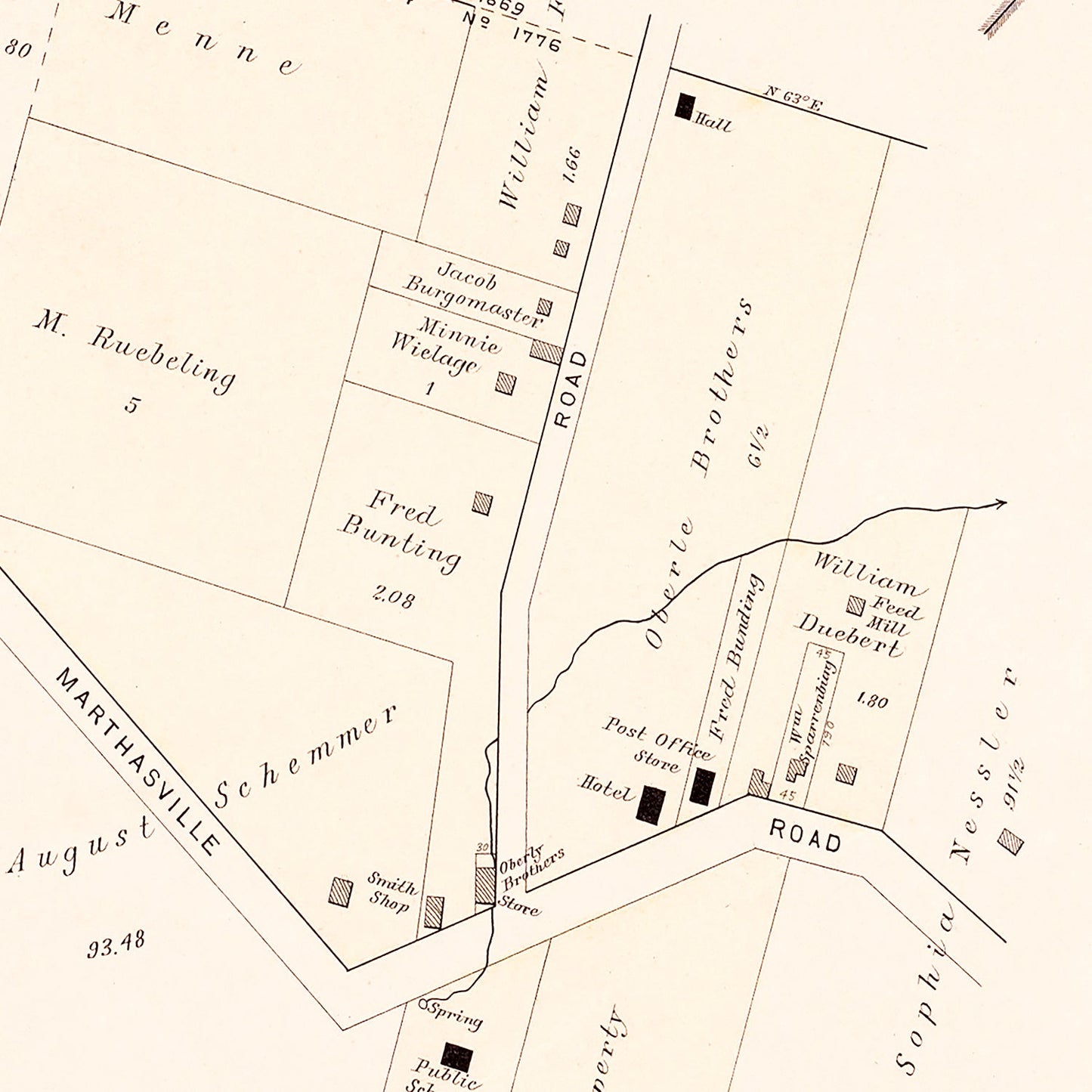 Vintage Map of Weldon Spring, Missouri 1905