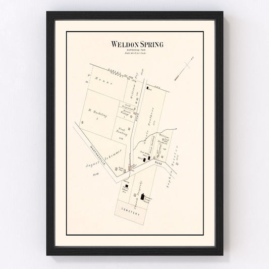 Vintage Map of Weldon Spring, Missouri 1905