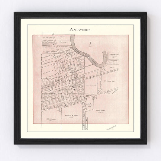 Vintage Map of Ida County, Iowa 1906