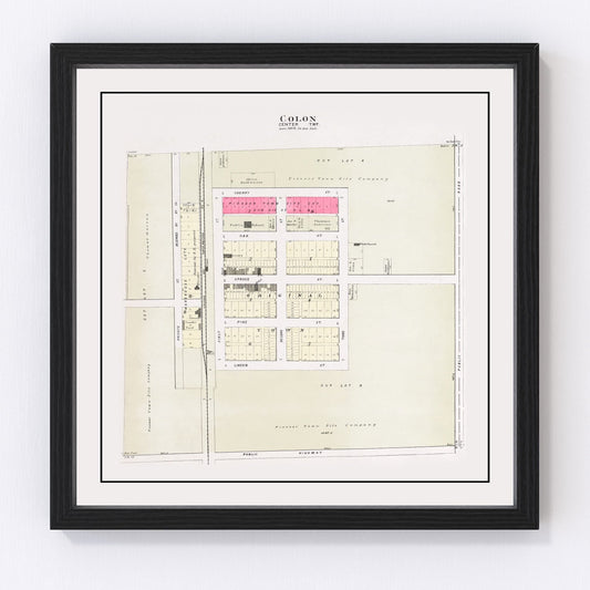 Vintage Map of Colon, Nebraska 1907