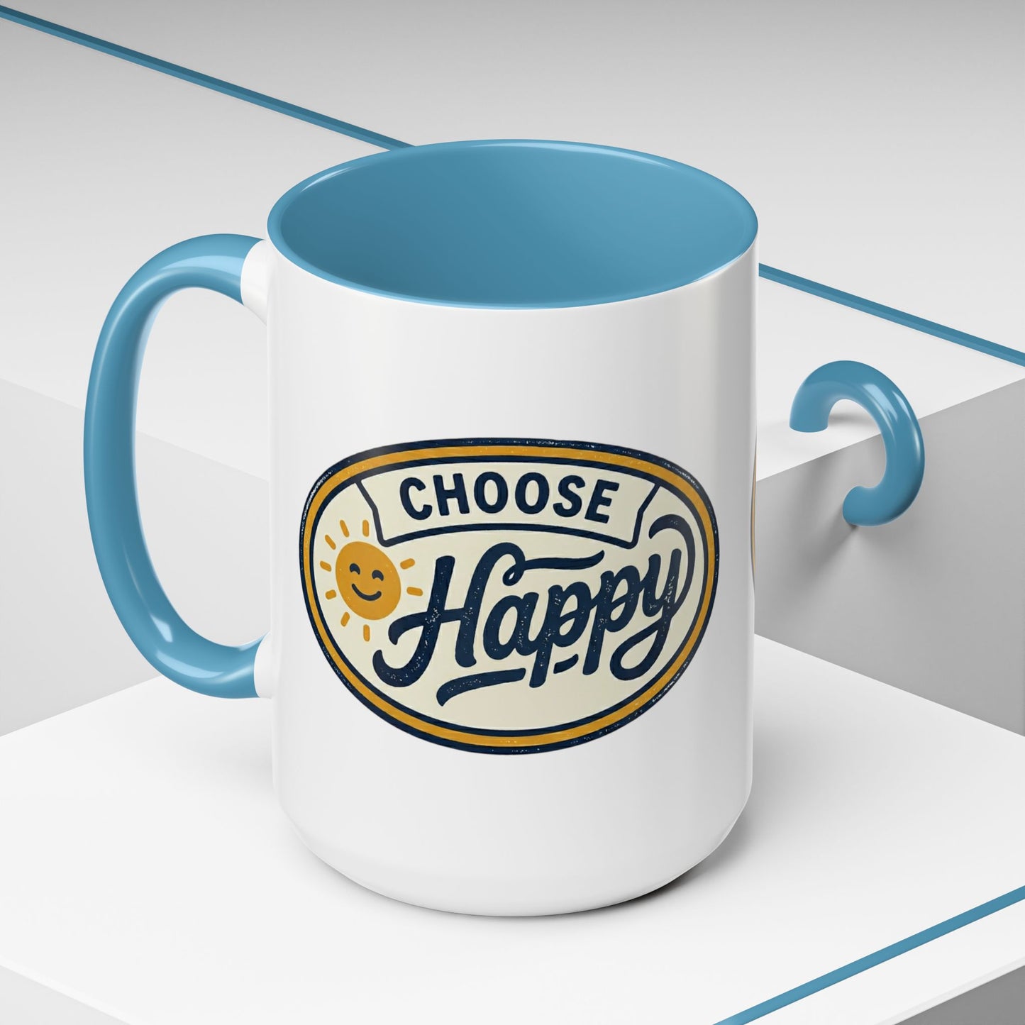 Choose Happy Coffee Mug — Inspirational Ceramic Accent Mug (11/15oz)