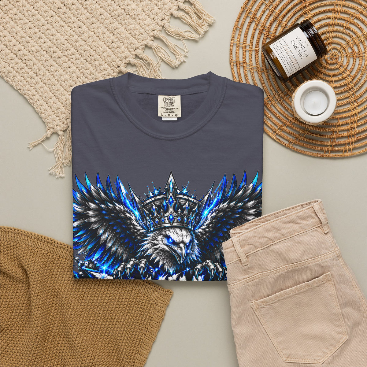 Dominate Eagle Graphic T-Shirt — Bold Crowned Eagle Design