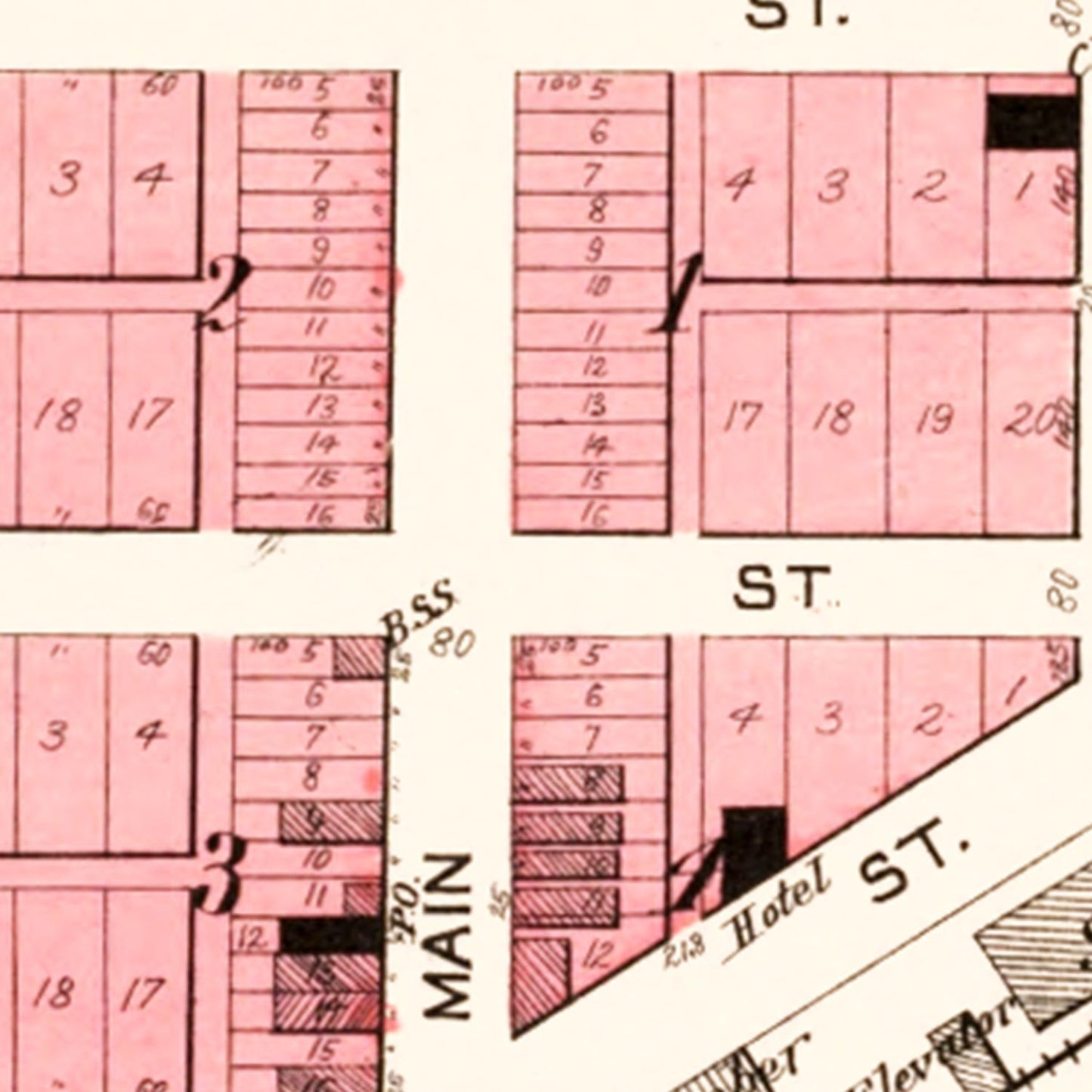 Vintage Map of Kennard, Nebraska 1908
