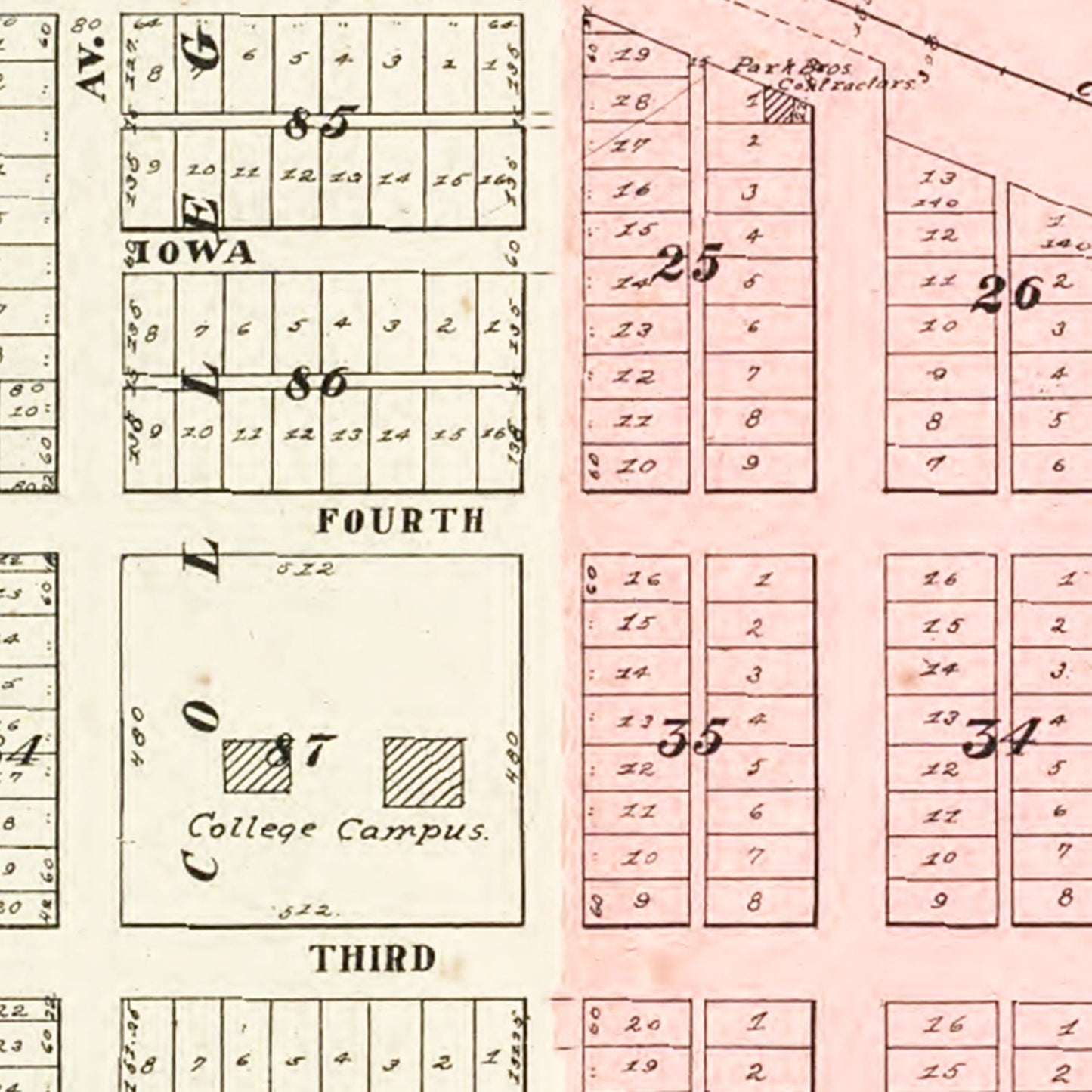 Vintage Map of Storm Lake, Iowa 1908
