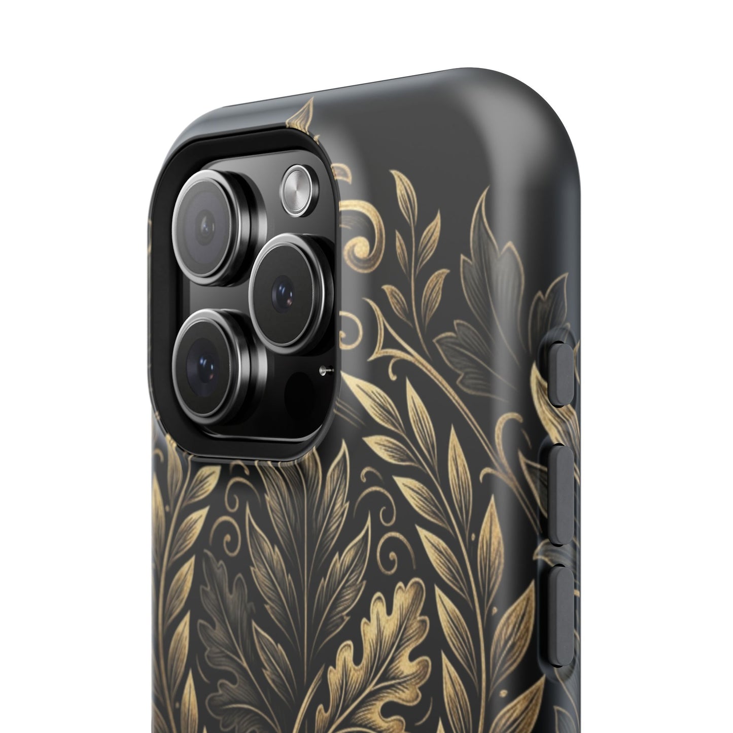 Baroque Gold Leaf Phone Case — Impact-Resistant Protective Cover