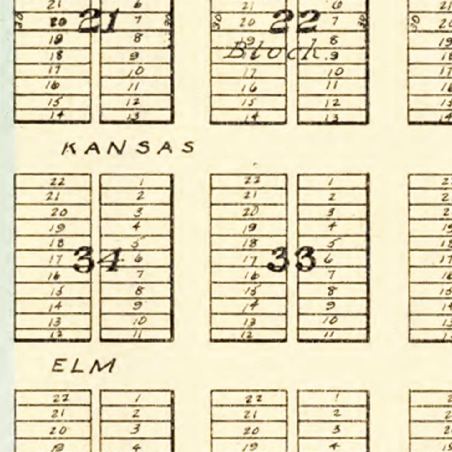 Vintage Map of Riley, Kansas 1909