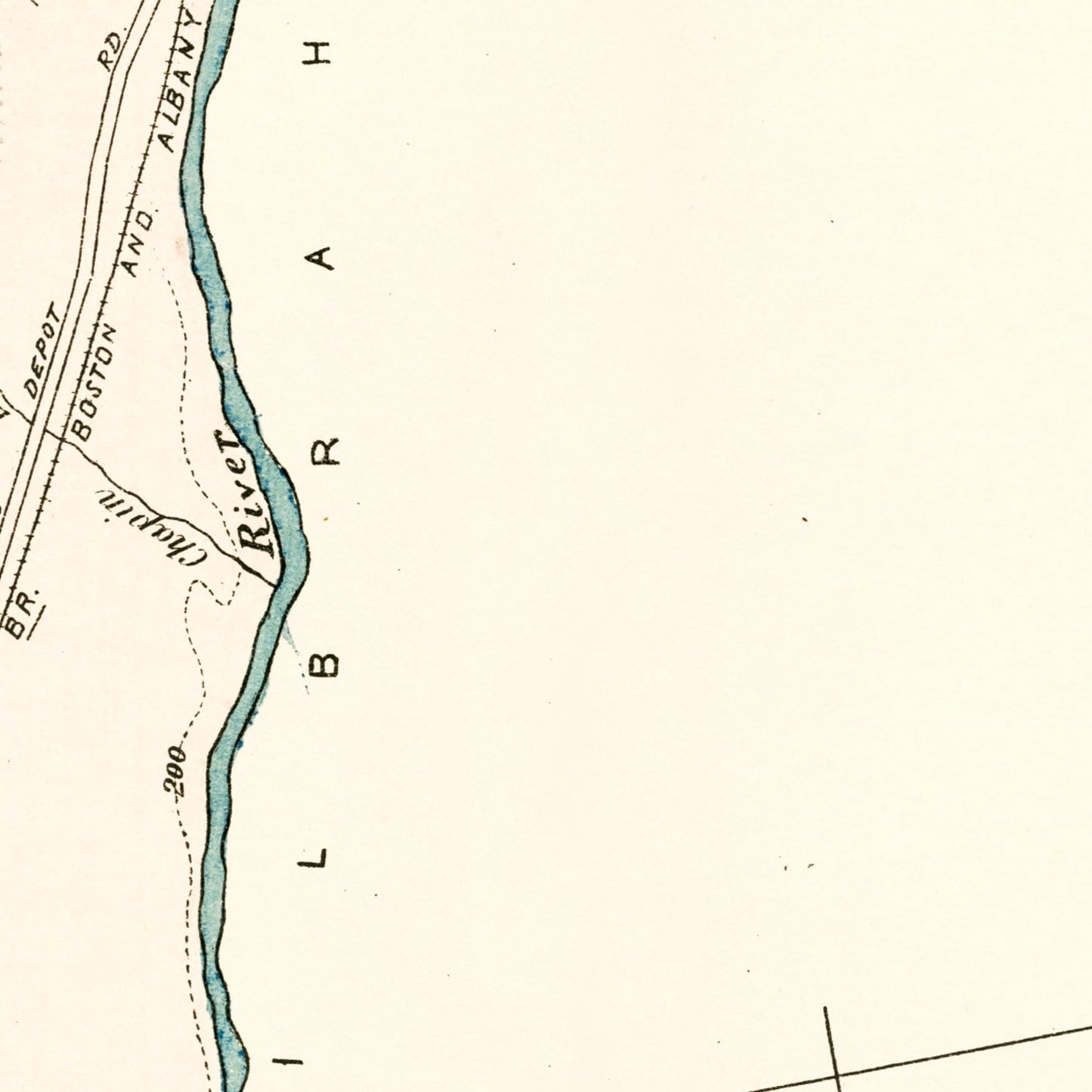 Vintage Map of Ludlow, Massachusetts 1912