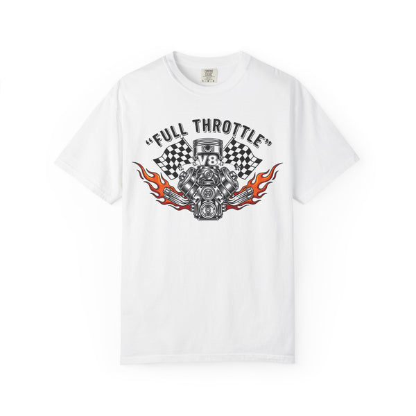 Full Throttle V8 Engine T-shirt | Racing Flags, Flames