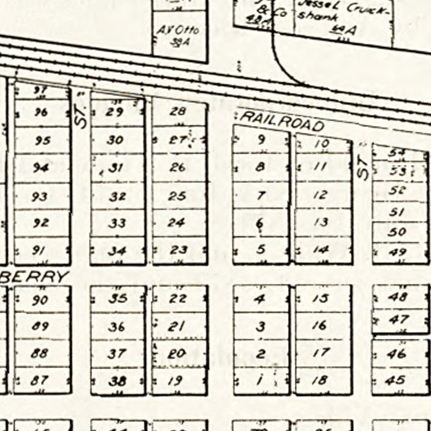 Vintage Map of Hoytville, Ohio 1912