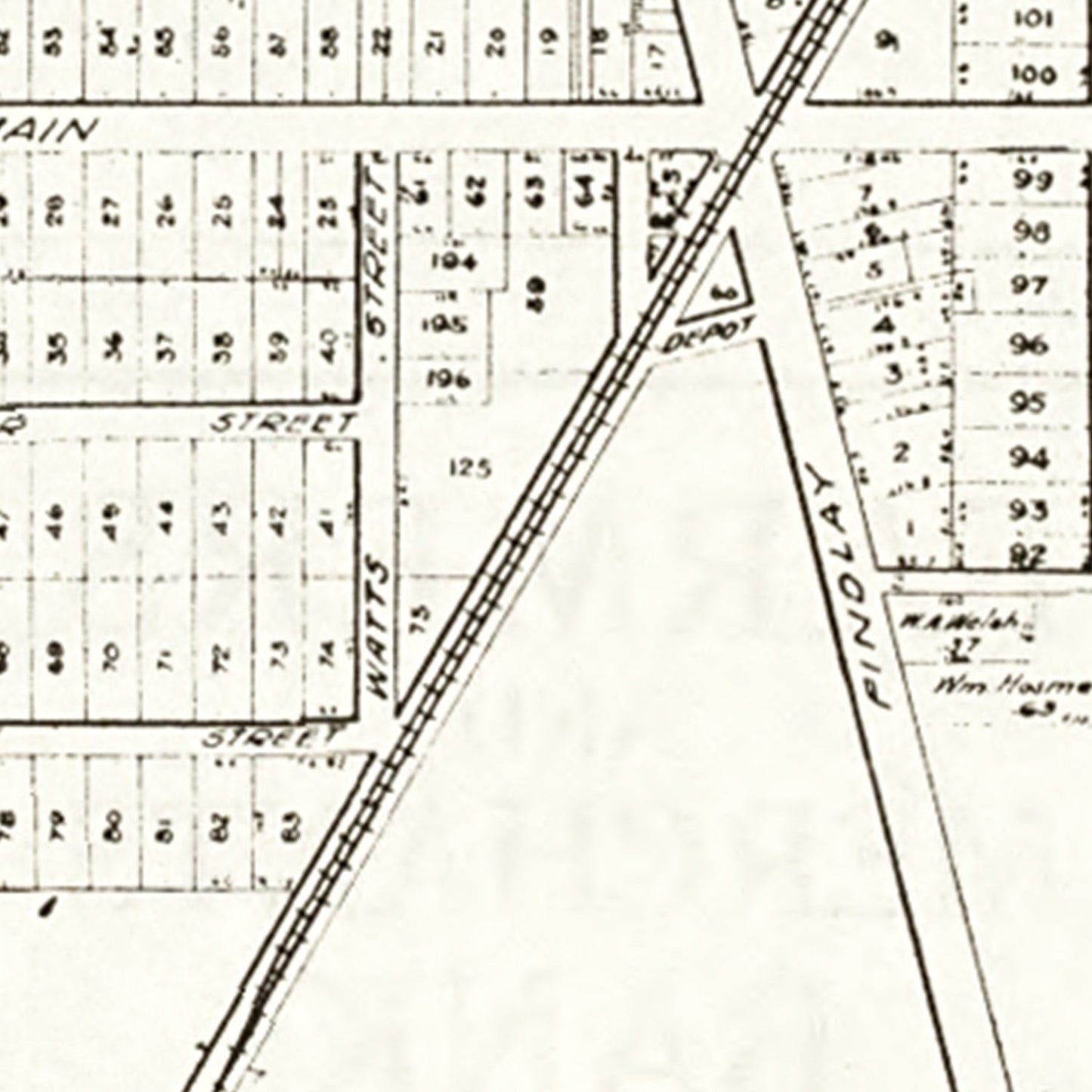Vintage Map of Haskins, Ohio 1912