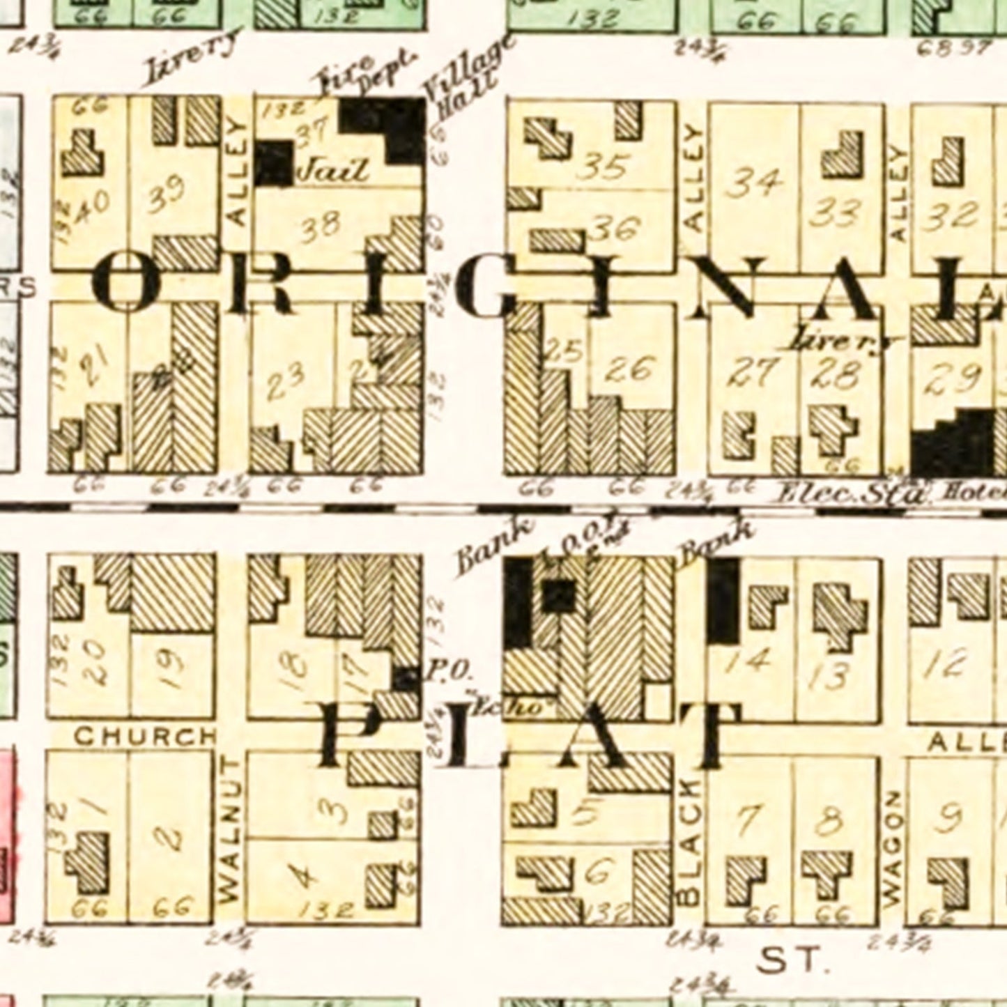 Vintage Map of West Alexandria, Ohio 1912