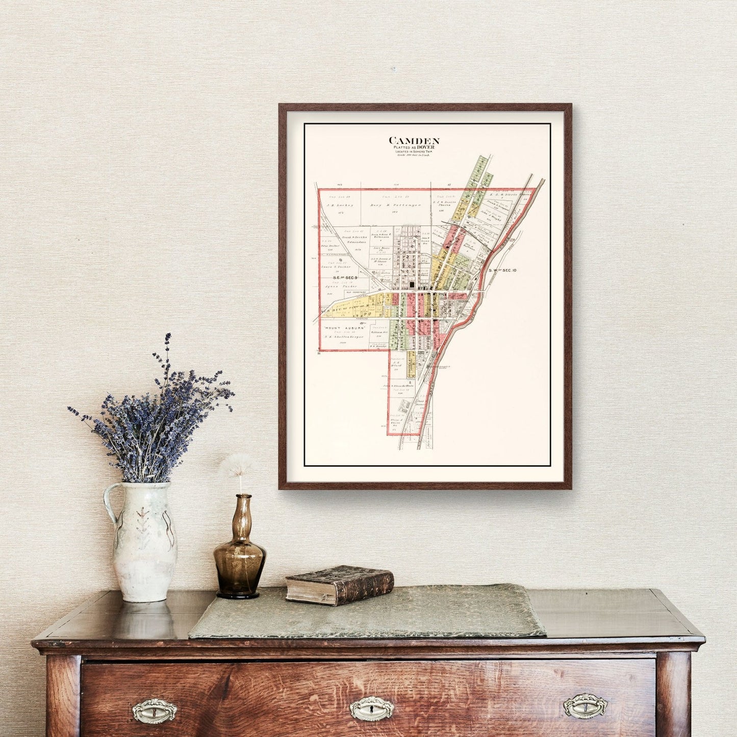 Vintage Map of Camden, Ohio 1912