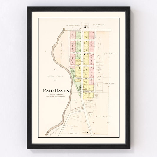 Vintage Map of Fair Haven, Ohio 1912