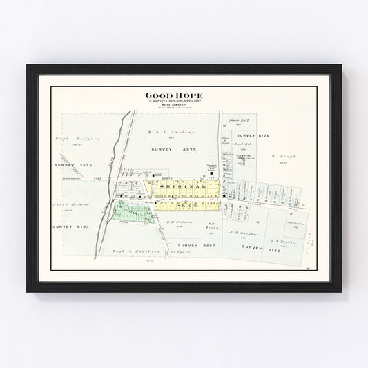 Vintage Map of Good Hope, Ohio 1913