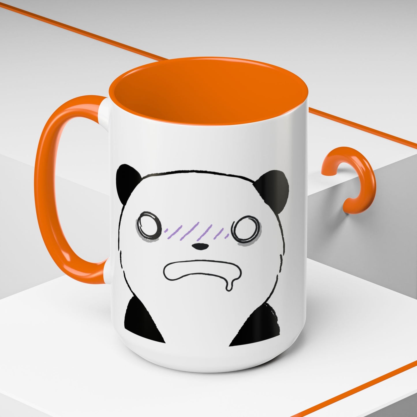 Just Give Me My Coffee!!! Accent Mug — Panda Coffee Lover Gift (11/15oz)