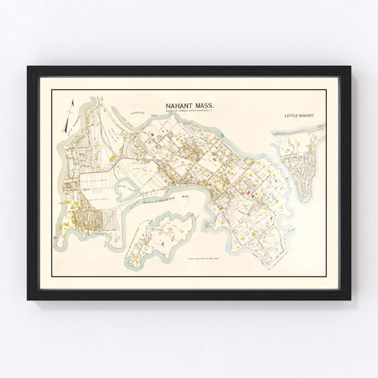 Vintage Map of Nahant, Massachusetts 1924