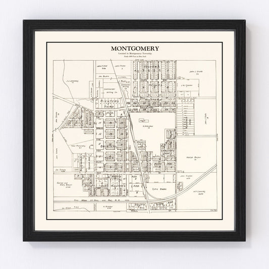 Vintage Map of Montgomery, Minnesota 1928