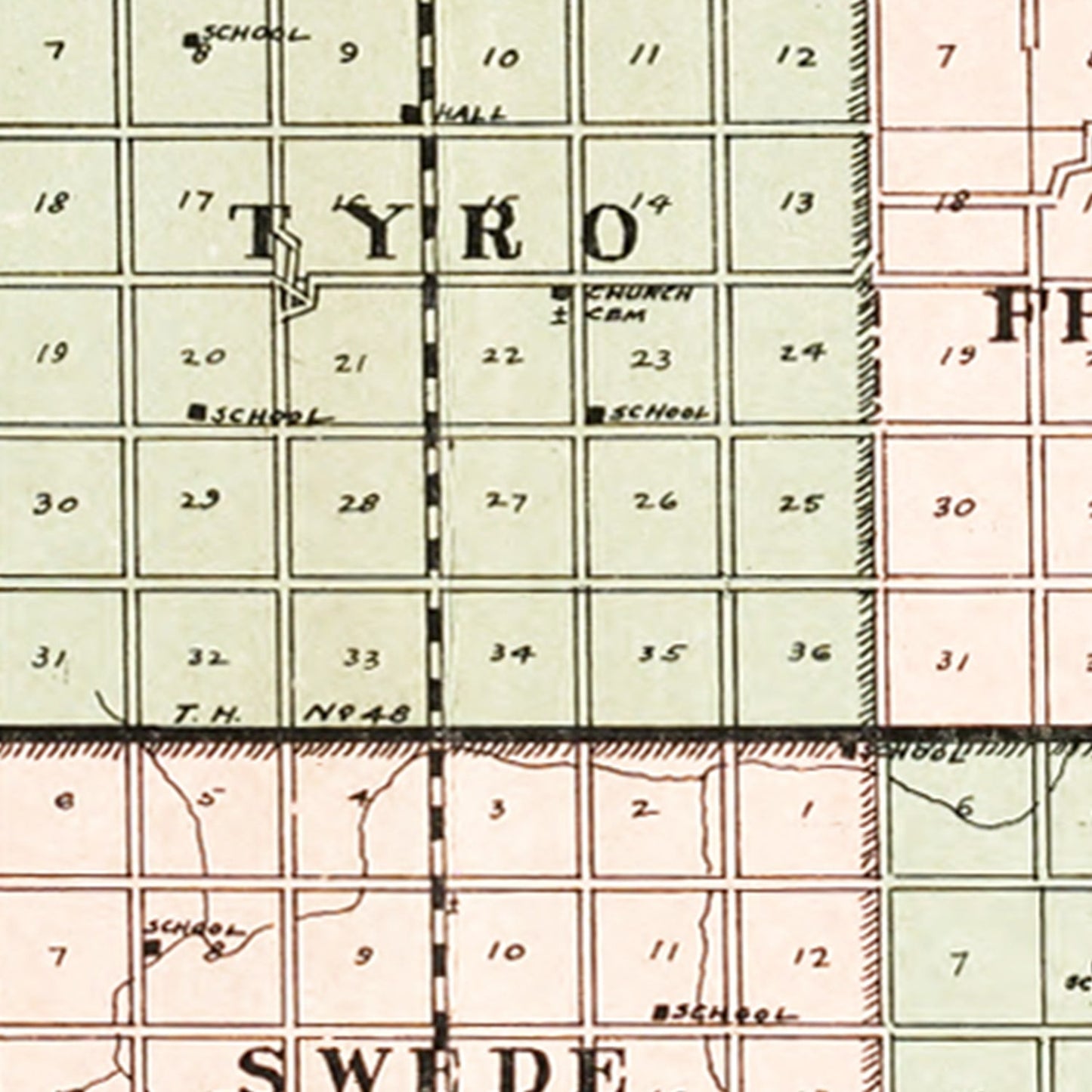 Vintage Map of Yellow Medicine County, Minnesota 1929