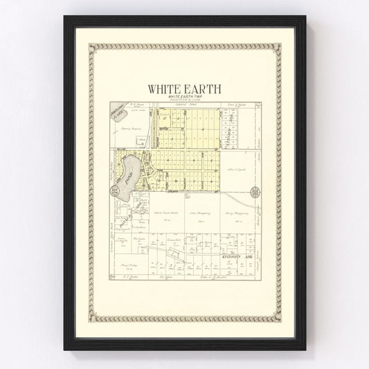 Vintage Map of White Earth, Minnesota 1929