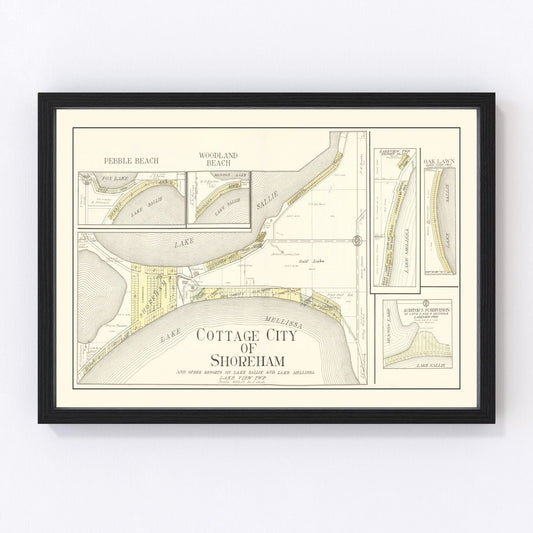 Vintage Map of Shoreham, Minnesota 1929