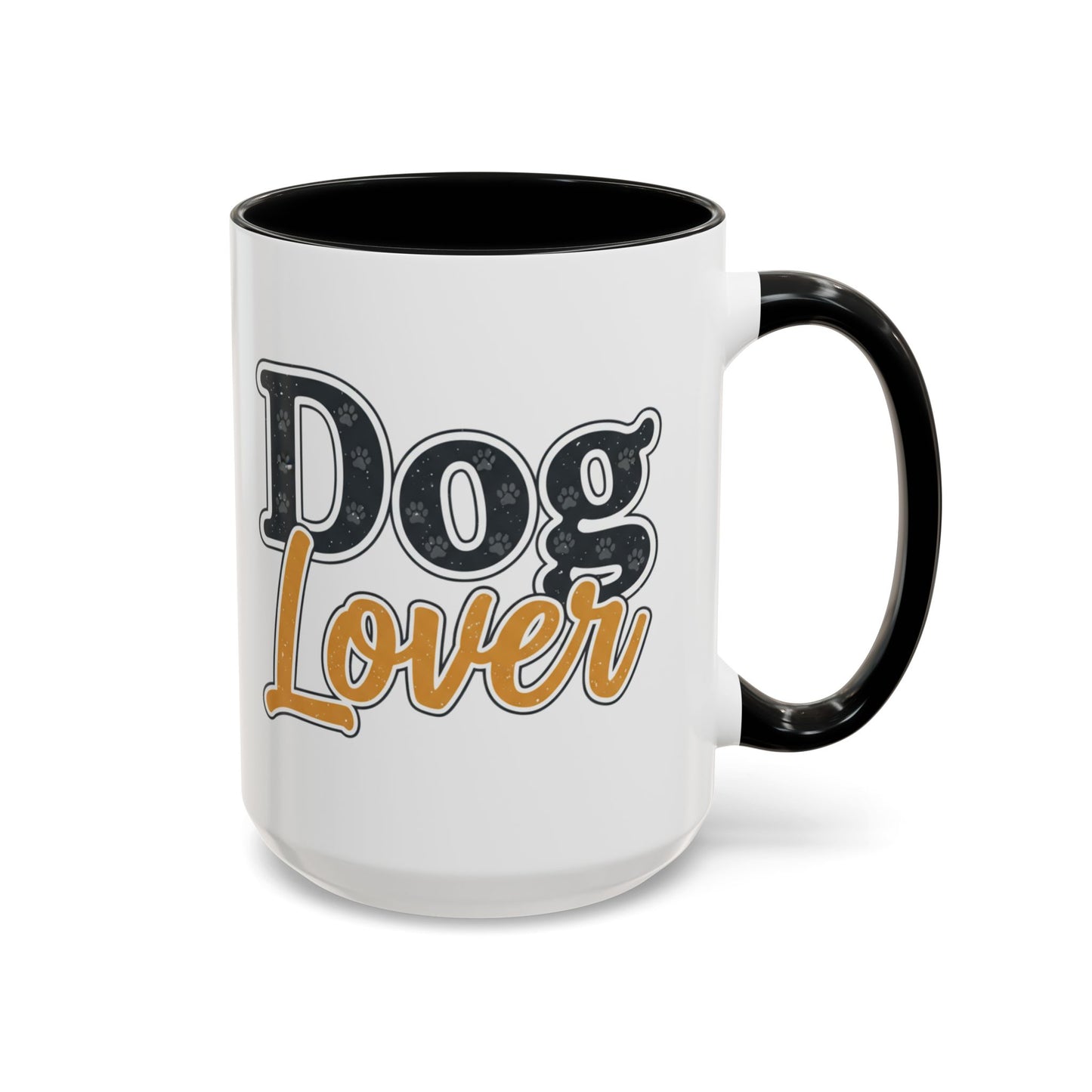 Dog Lover Accent Coffee Mug — 'Dog Lover' 11/15oz Ceramic Mug