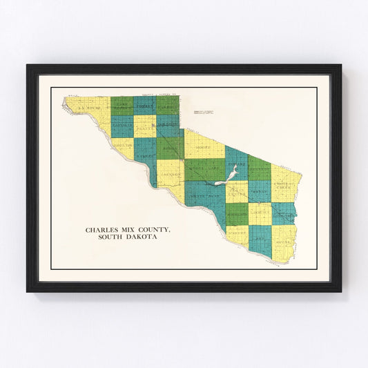 Vintage Map of Charles Mix County, South Dakota 1931