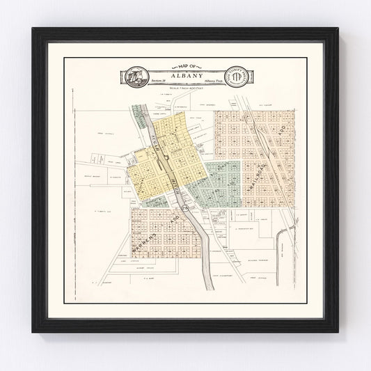 Vintage Map of Albany, Wisconsin 1931