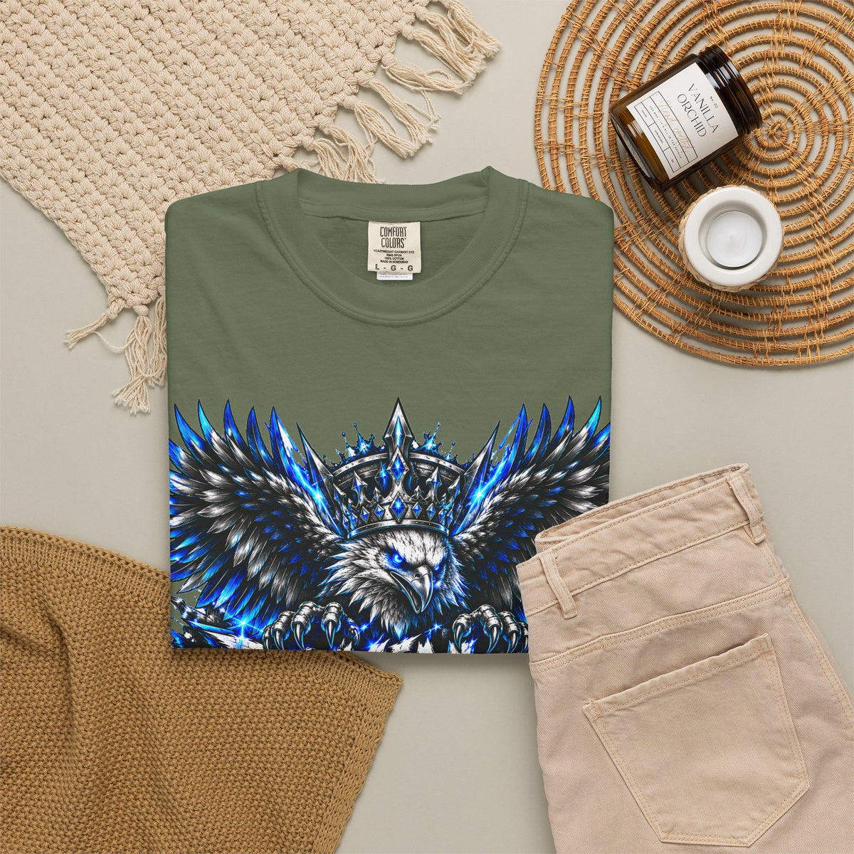 Dominate Eagle Graphic T-Shirt — Bold Crowned Eagle Design
