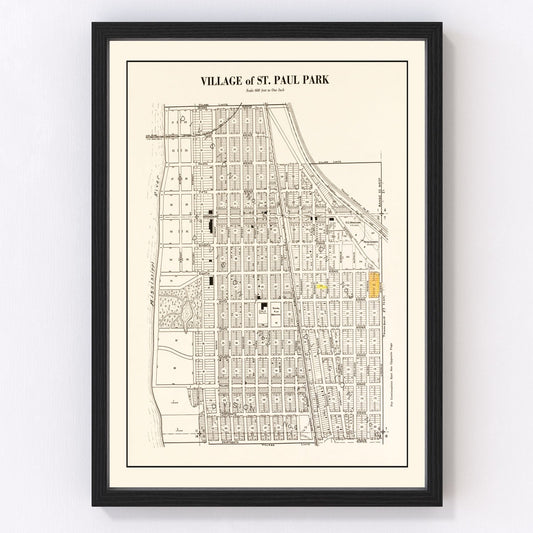 Vintage Map of Saint Paul Park, Minnesota 1938