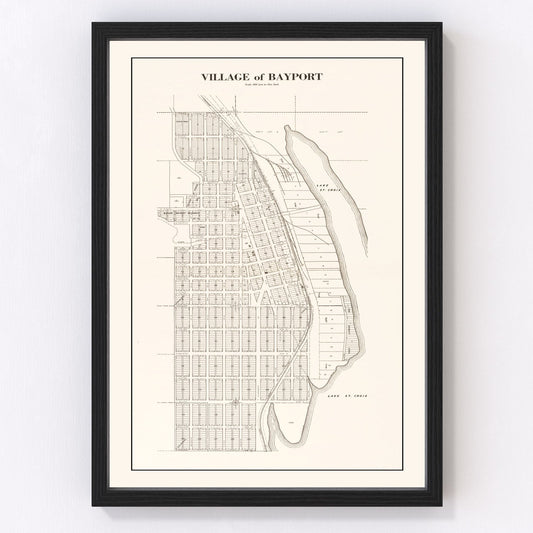 Vintage Map of Bayport, Minnesota 1938