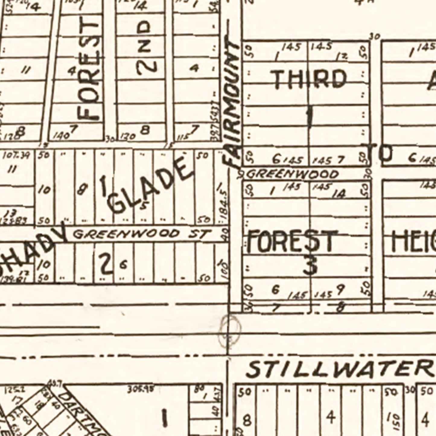 Vintage Map of Mahtomedi, Minnesota 1938