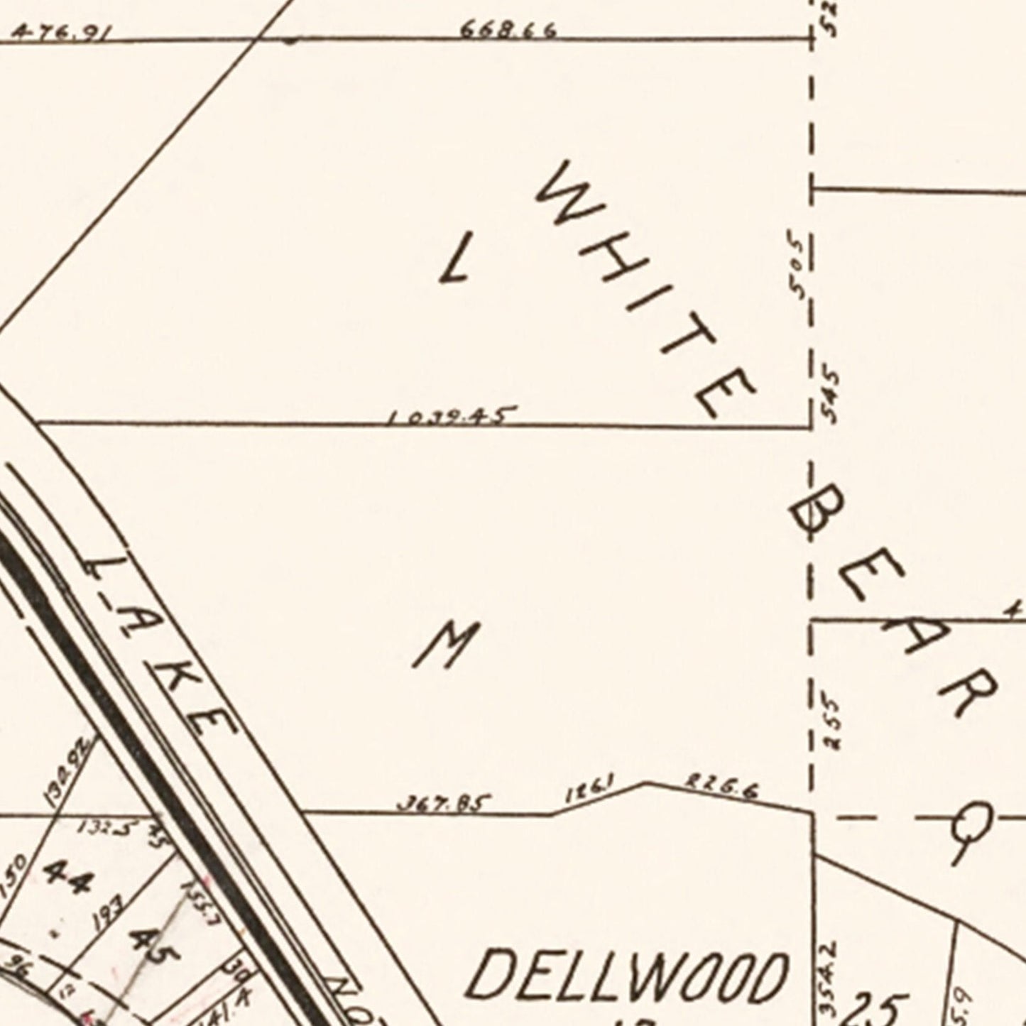 Vintage Map of Dellwood, Minnesota 1938