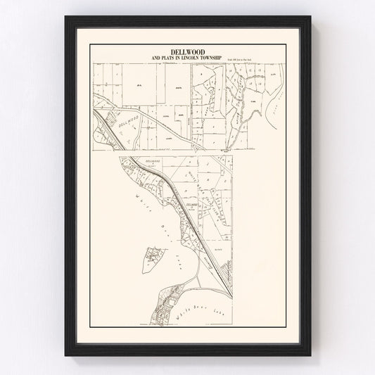 Vintage Map of Dellwood, Minnesota 1938