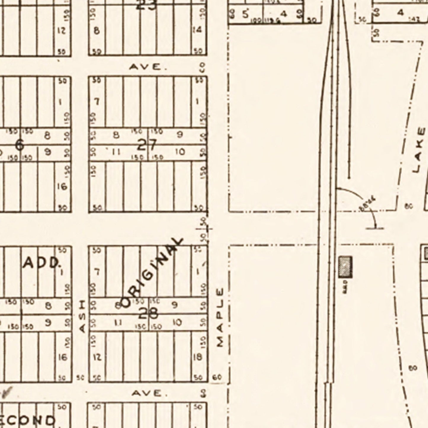 Vintage Map of Forest Lake, Minnesota 1938