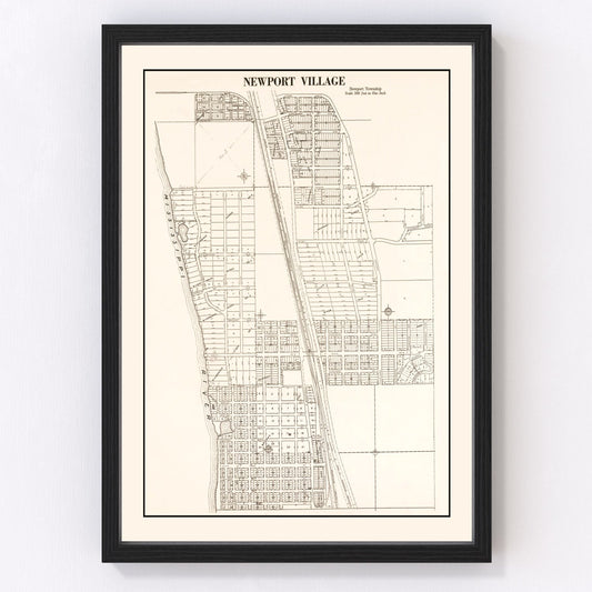 Vintage Map of Newport, Minnesota 1938