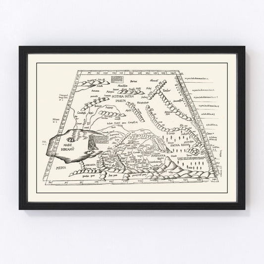 Vintage Silk Road Map 1522