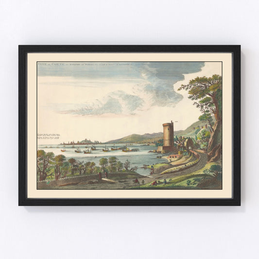 Vintage Map of Gaeta, Italy 1704