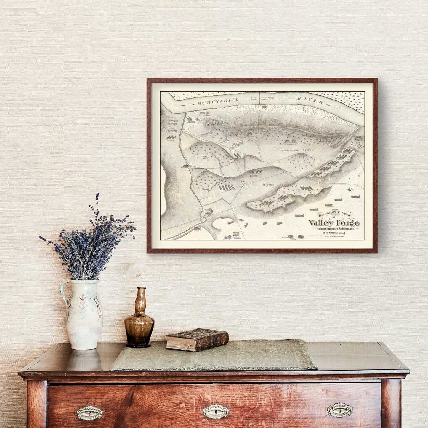Vintage Valley Forge, PA Map 1877